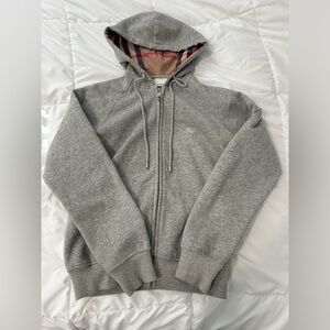 Gray Burberry zip up